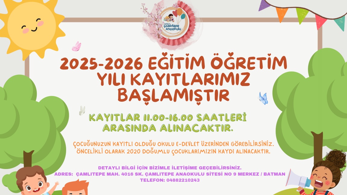 2025-2026 EĞİTİM ÖĞRETİM YILI KAYITLARIMIZ BAŞLAMIŞTIR